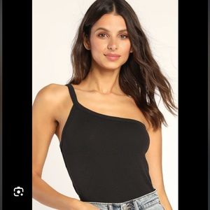 NET Free People one shoulder tank - xs - black